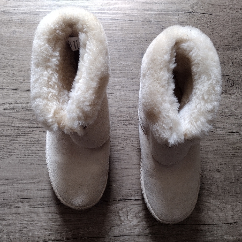 L.L. Bean Women's Wicked Good Slippers Squam Lake Booties Pink Bottom Size 8 M